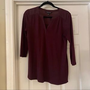 41 Hawthorn 3/4 Sleeve Maroon Shirt - Medium